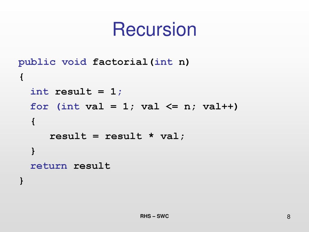 Recursion see recursion ppt download